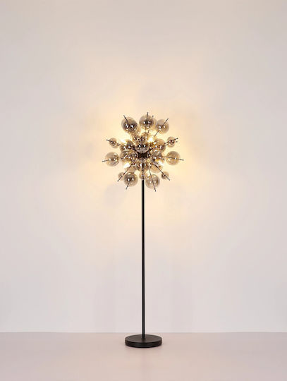 Globo Lighting Floor Lamp H155xW55cm. with Socket for Bulb E14 Black