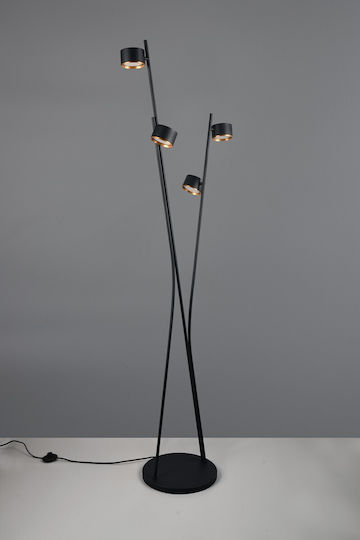 Trio Lighting Floor Lamp H180xW53cm. with Socket for Bulb GX53 Black