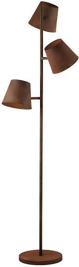 Fan Europe Colt-PT3 Vintage Floor Lamp H165xW51cm. with Socket for Bulb E27 Brown