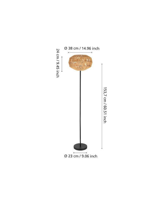 Eglo Sheldon Floor Lamp with E27 Lamp Bulb Base