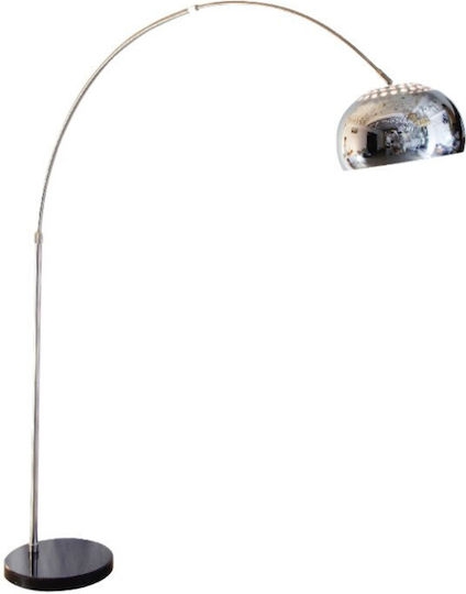 Aca Matilda Lampadăr De Podea Înălțime 240xLungime 33cm Cu Bază De Bec E27 Marmură Albă Și Crom