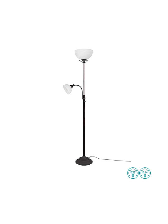 Trio Lighting Country Stehleuchte H180xB46cm. mit Fassung für Lampe E27 Weiß