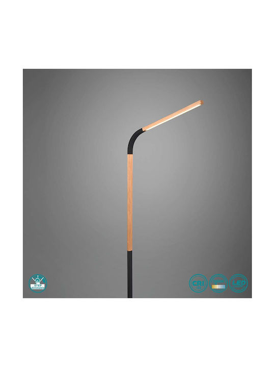Trio Lighting Norris LED Floor Lamp H140xW43.6cm. with Warm White Light 1400lm Black