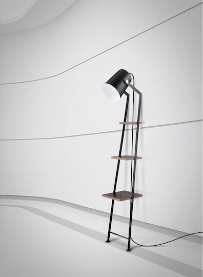 Luma Vintage Floor Lamp H160xW40cm. with Socket for Bulb E27 Black