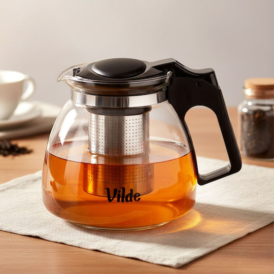 Vilde Τσαγιέρα με Φίλτρο Γυάλινη Διάφανη 1150ml