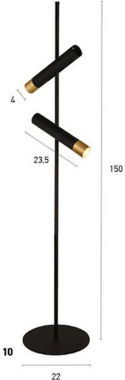 Luma LED Floor Lamp H150cm with Warm White Light 240lm Black Luma LED Floor Lamp H150cm with Warm White Light 240lm Black