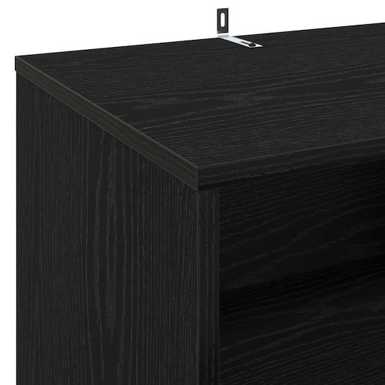 vidaXL Мебел Hi-Fi Черен 39.5x47x74.5cm