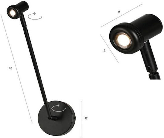 Luma LED Топло Бяло Таванно И Стенно Спот В Черен Цвят