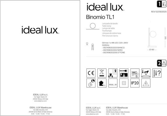 Ideal Lux Binomio Ideal Lux Binomio