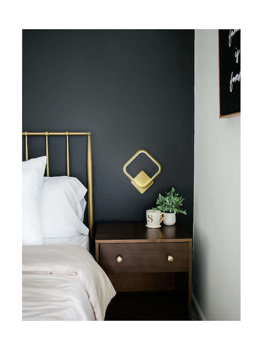 Atman Wandleuchte Mit Integrierter LED Und Schalter Gold