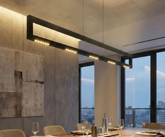 Luma Adjustable Black LED Ceiling Light with Warm White Light