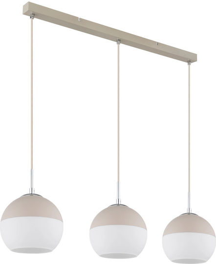 Globo Lighting Κρεμαστό Φωτιστικό Μπεζ