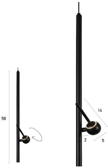 Luma LED Κρεμαστό Φωτιστικό Μαύρο