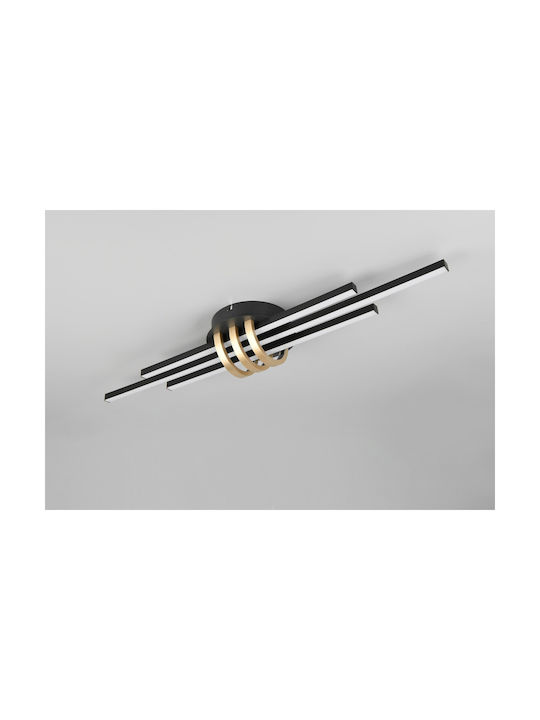 Trio Lighting Πλαφονιέρα Οροφής Μαύρη με Ενσωματωμένο LED