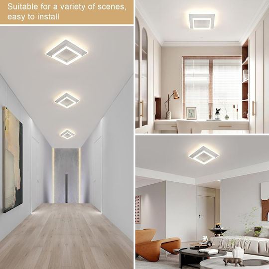 Lightplanet Πλαφονιέρα Οροφής Λευκή με Ενσωματωμένο LED