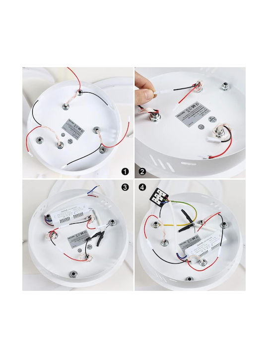 Lightplanet Plafonieră de Tavan 58buc Bej cu LED Integrat și Telecomandă