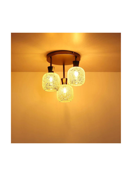 Globo Lighting Deckenleuchte Transparent mit Lampenbirnensockel E14