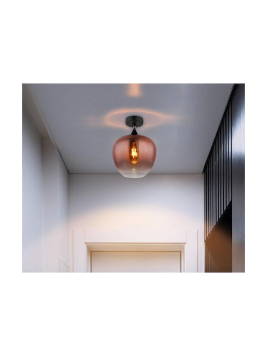 Globo Lighting Πλαφονιέρα Οροφής Μαύρη με Ντουί E27