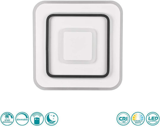 Trio Lighting Ceiling Mount Light 39.5cm White with Integrated LED and Remote Control