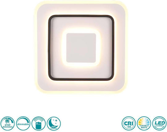 Trio Lighting Ceiling Mount Light 39.5cm White with Integrated LED and Remote Control