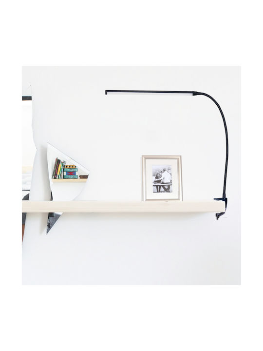 Aca LED Lumină de Birou cu Braț Flexibil Înălțime: 85cm în Culoarea Negru