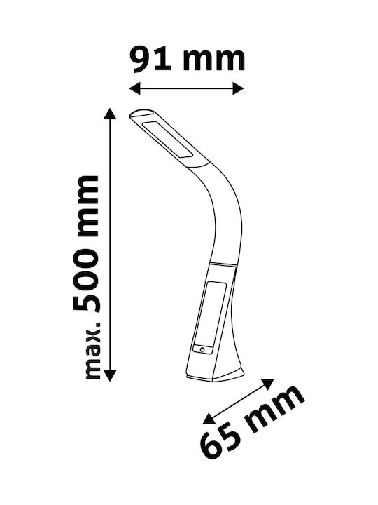Avide ABLDL-BLC-6W-BL LED Office Lamp with Flexible Arm in Black Color