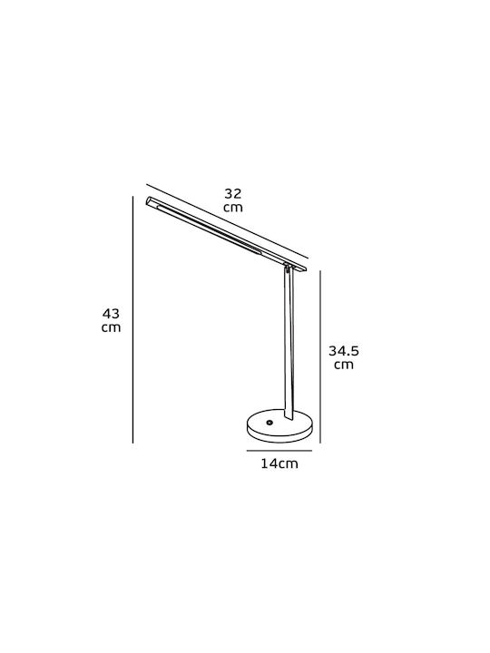 VK Lighting LED Office Lamp Foldable in White Color