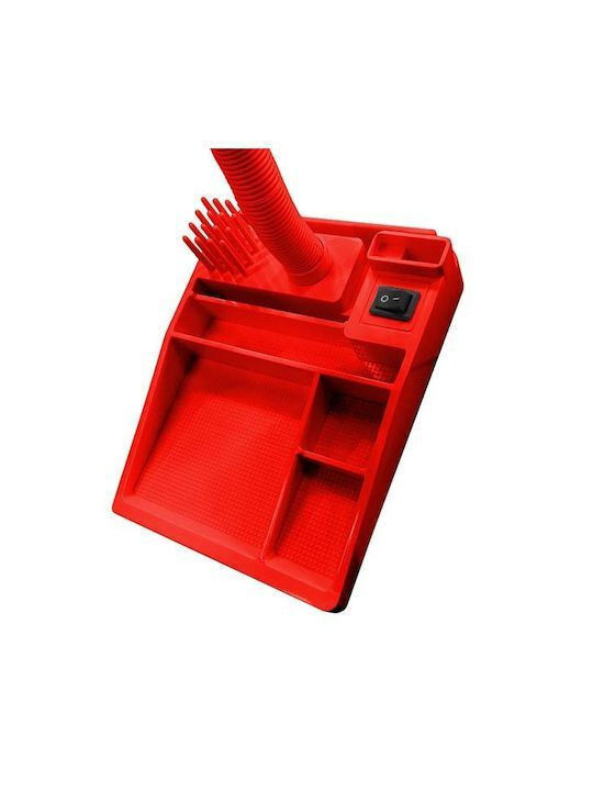 Fos me Office Lamp with Flexible Arm for Socket E27 in Red Color