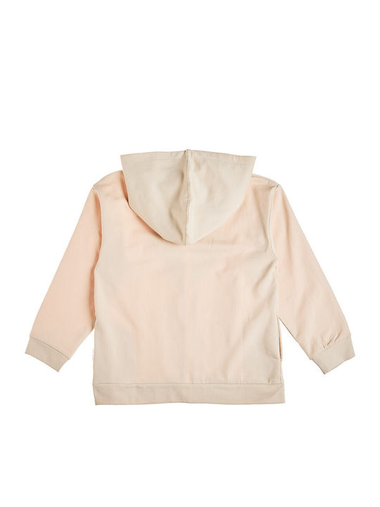 Kids Sweatpants Set With Jacket Beige
