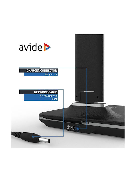 Avide ABLDL-OLC-6W-BL LED Schreibtischlampe faltbar in Schwarz Farbe