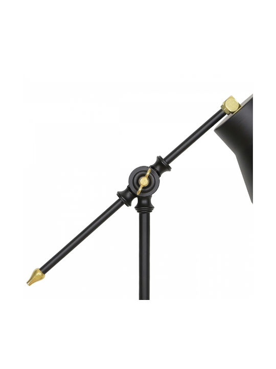 Megapap Paule Office Lamp with Foldable Arm for Socket E14 in Black Color