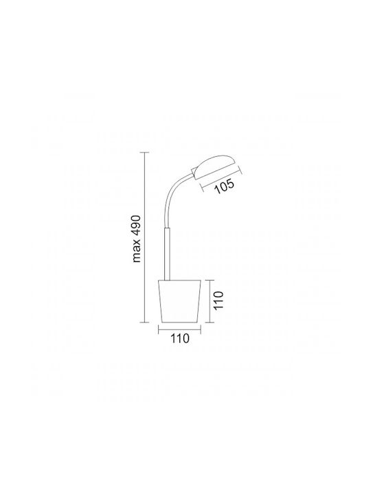 Spot Light LED Office Lamp with Flexible Arm in White Color