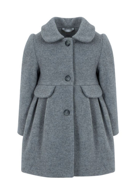Kids Short Coat with Lining & Hood Grey