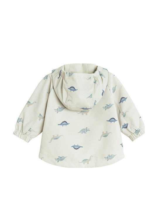 Kids Casual Short Coat with Hood Beige