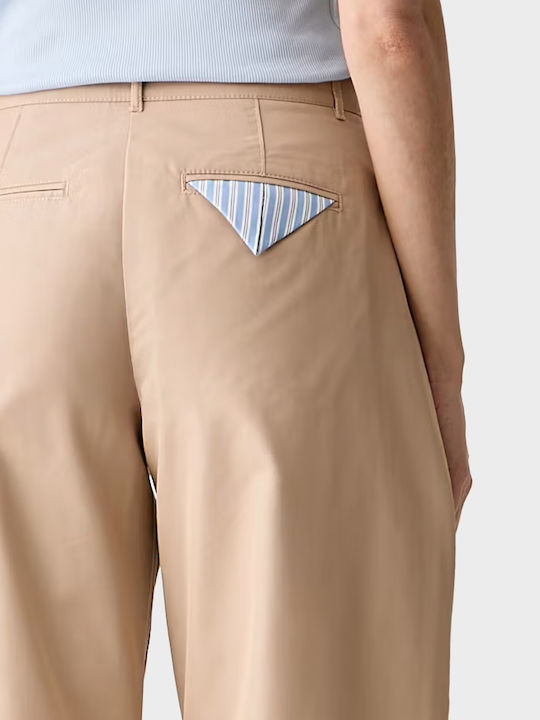 Women's Capri Chino Trousers Beige