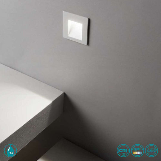 Ideal Lux Wall-Mounted Outdoor Spot Light LED IP65 2W with Warm White Light 6.5x7x7εκ.
