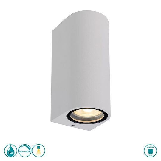 Lucide Lightning Zaro Wandmontiertes Außen-Spotlight GU10 IP44