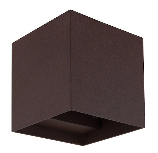 Globo Lighting Wall-Mounted Outdoor LED Light IP54 3W With Warm White Light 10x10cm