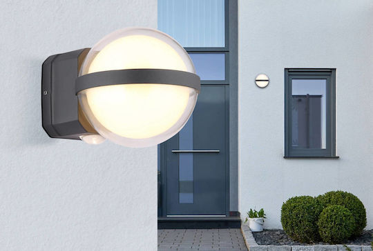 Globo Lighting Wall-Mounted Outdoor Ceiling Light LED IP54 12W with Warm White Light 10.5x11εκ.