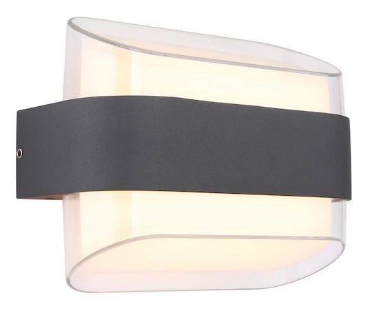 Globo Lighting Wall-Mounted Outdoor Ceiling Light LED IP54 12W with Warm White Light 16x12.5εκ.