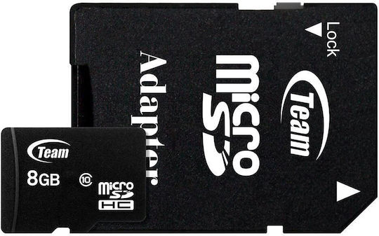 TeamGroup microSDHC 8GB Class 10 High Speed 20MB/s με αντάπτορα