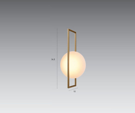 Luma Wall Lamp with Integrated LED and Warm White Light Gold 17cm
