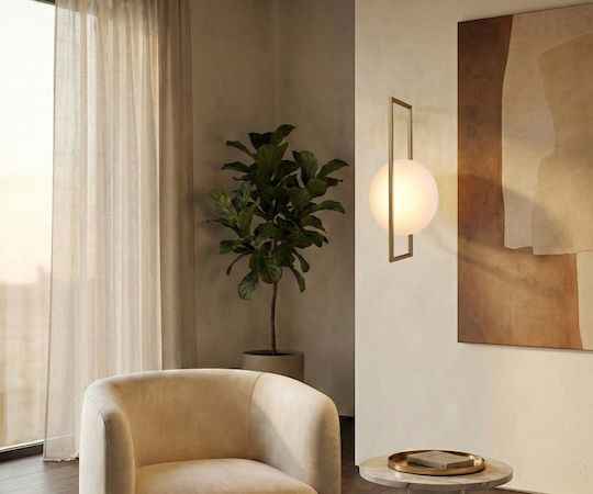Luma Wall Lamp with Integrated LED and Warm White Light Gold 17cm