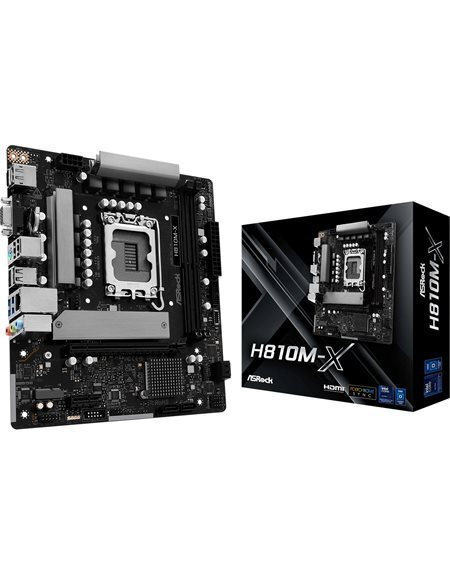 ASRock H810M-X Motherboard Micro ATX με Intel 1851 Socket (90-MXBS4-A0UAYZ)