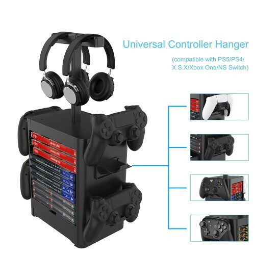 Charging Station for 4 controllers Black
