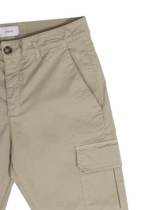 Men's Cargo Slim Fit Trousers Beige