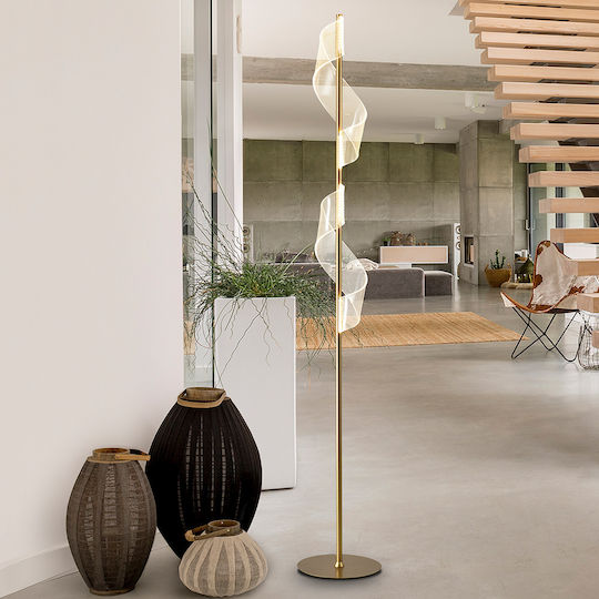 Velas LED Φωτιστικό Δαπέδου με Θερμό Λευκό Φως Χρυσό