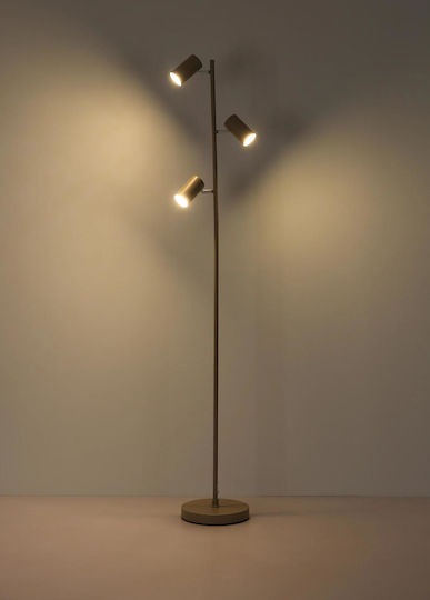 Globo Lighting Robby Φωτιστικό Δαπέδου Υ154εκ. με Ντουί για Λαμπτήρα GU10 Μπεζ