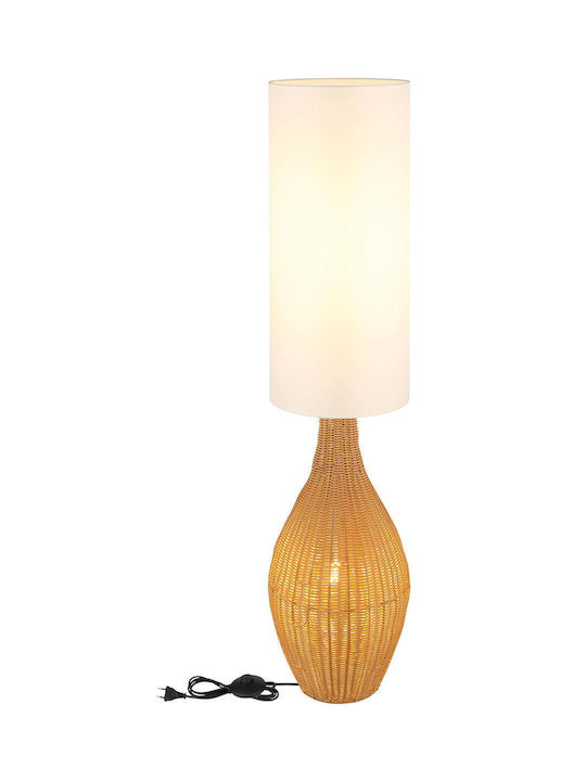 Globo Lighting Floor Lamp H125cm with Lamp Bulb Base for E27 Brown