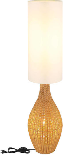 Globo Lighting Floor Lamp H125cm with Lamp Bulb Base for E27 Brown